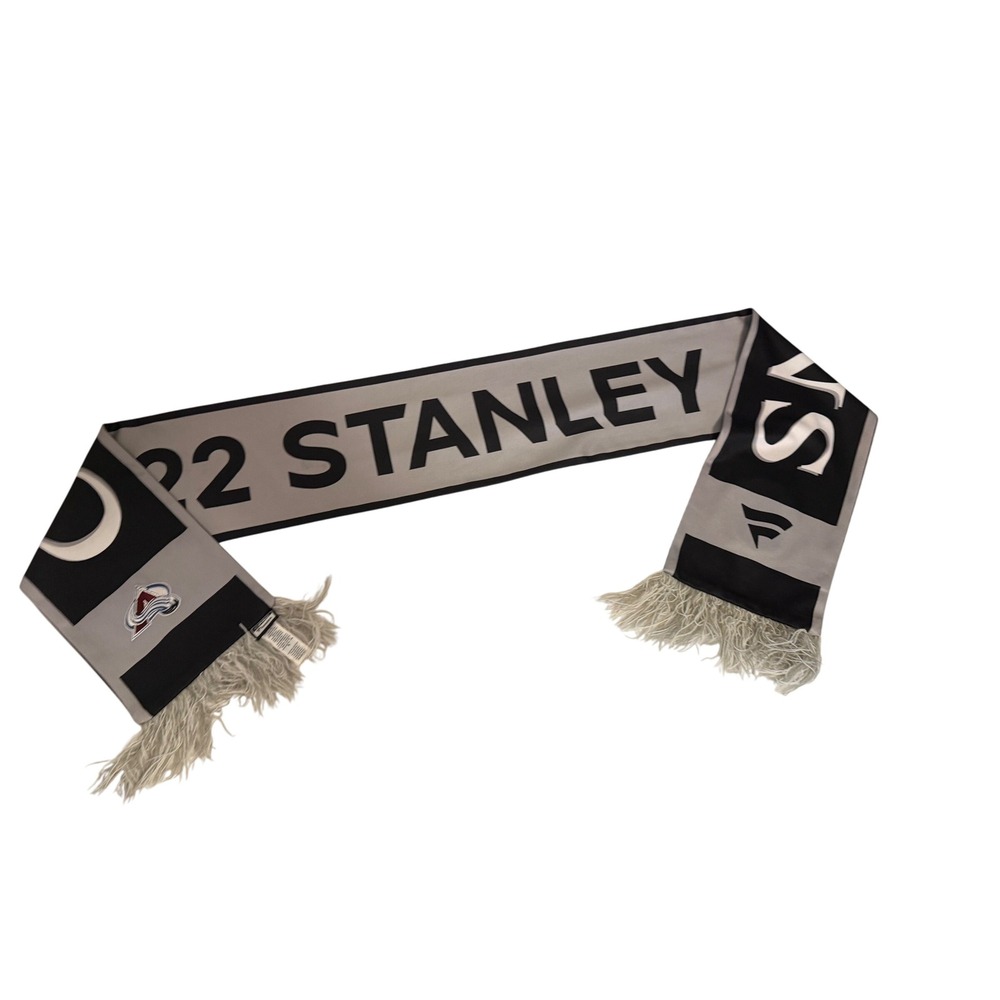 Fanatics Colorado Avalanche 2022 Stanley Cup Champions NHL Scarf Grey Black